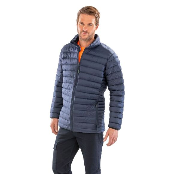 Result Genuine Recycled Unisex Adult Quilted Padded Jacket / Navy - Picture 3 of 3